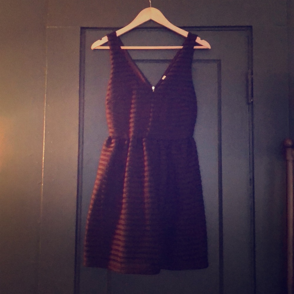 Black mini babydoll dress